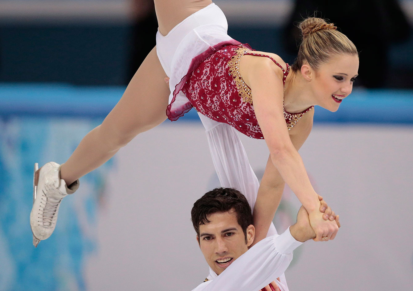 Paige Lawrence and Rudi Swiegers at Sochi 2014.