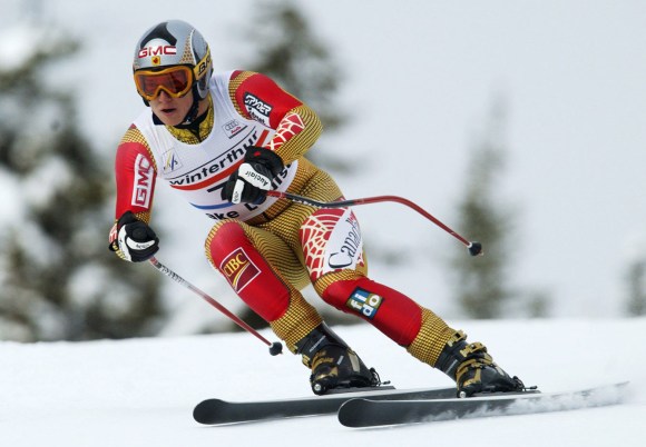 Spence early in his career, at a World Cup downhill in Lake Louise.