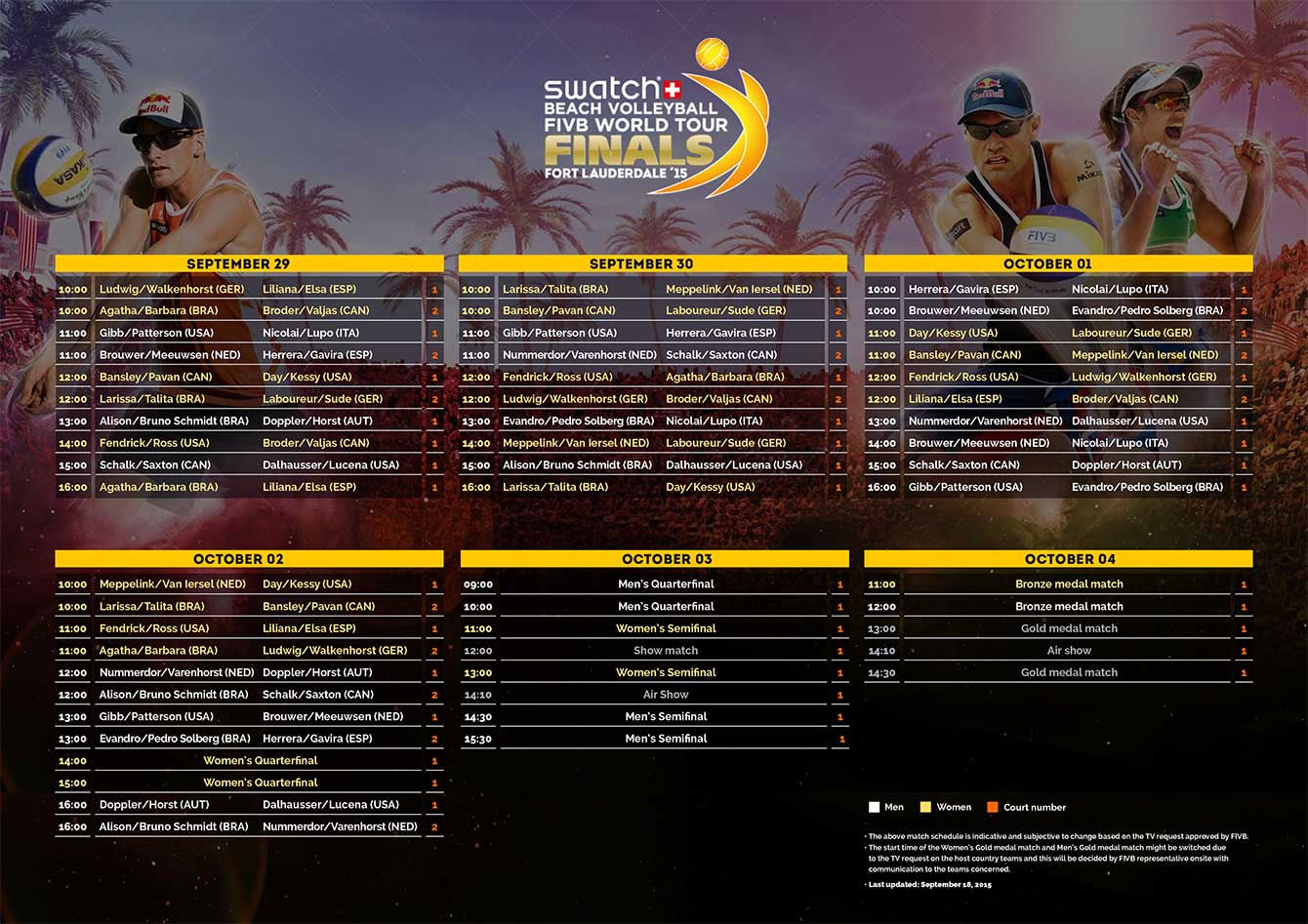 A historic beach volleyball season continues with FIVB World Tour