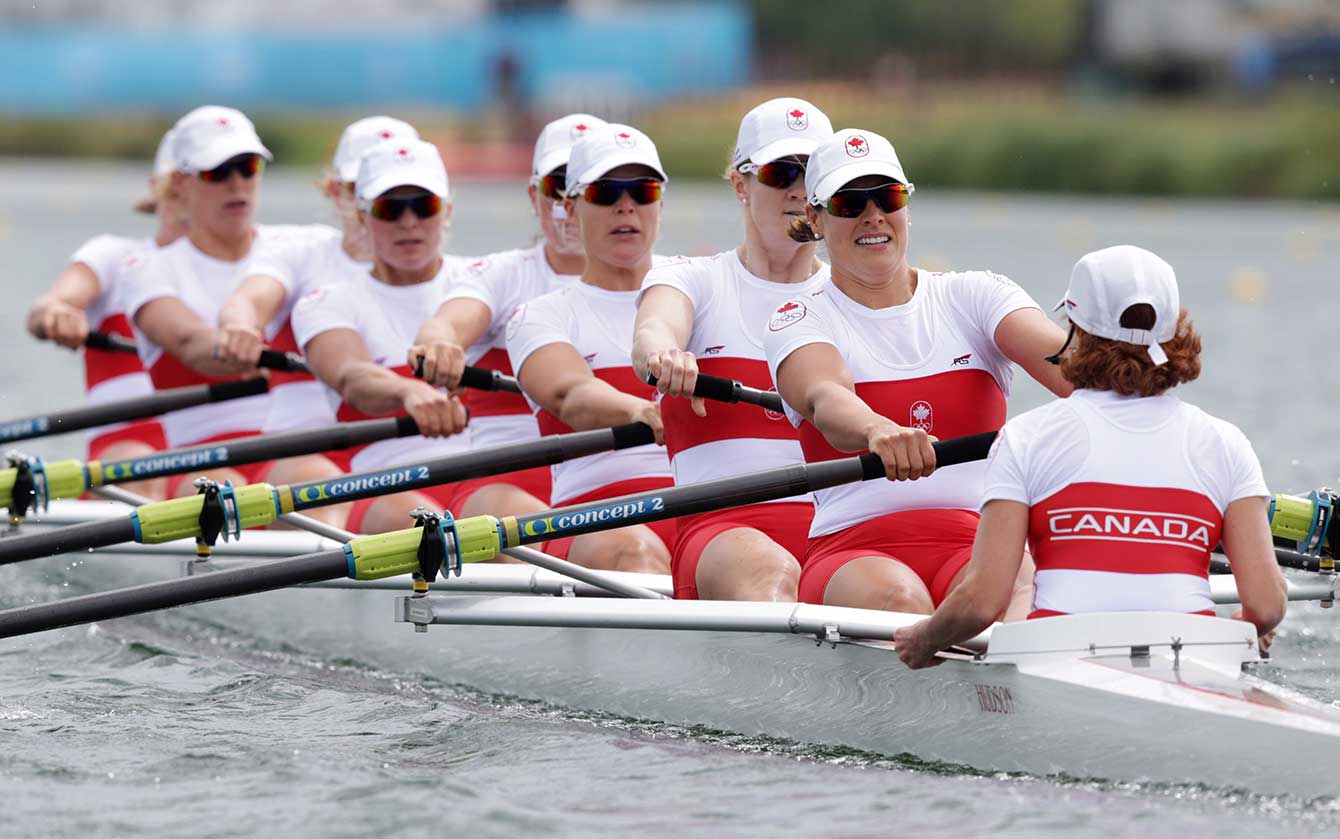 The Canadian Women's Rowing eight at London 2012 apparently used a Hudson racing shell.