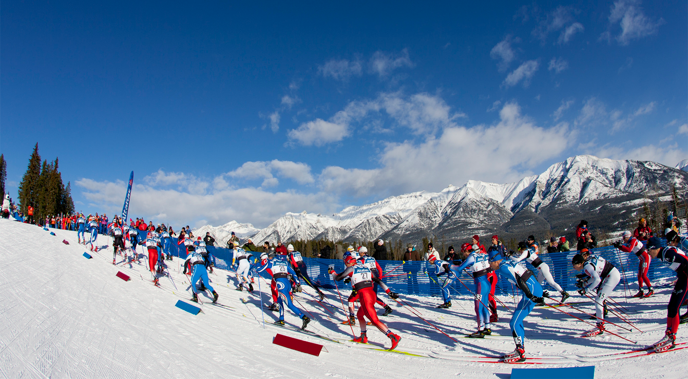 2008 World Cup Cross Country Ski race at the Canmore Nordic Center. (Alberta Parks Flickr/John Gibson)