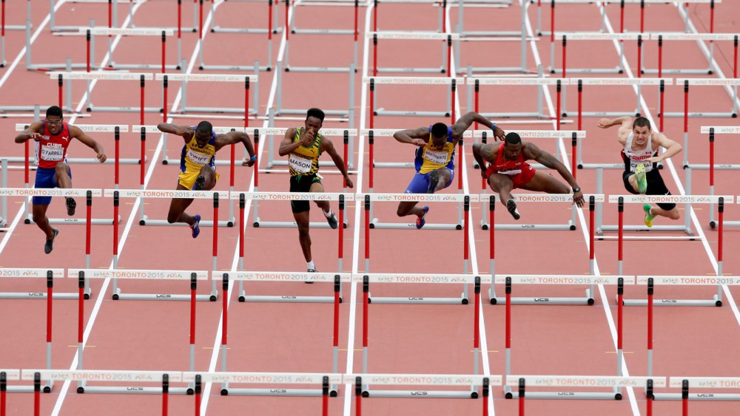 Johnathan Cabral jumping hurdles at TO 2015