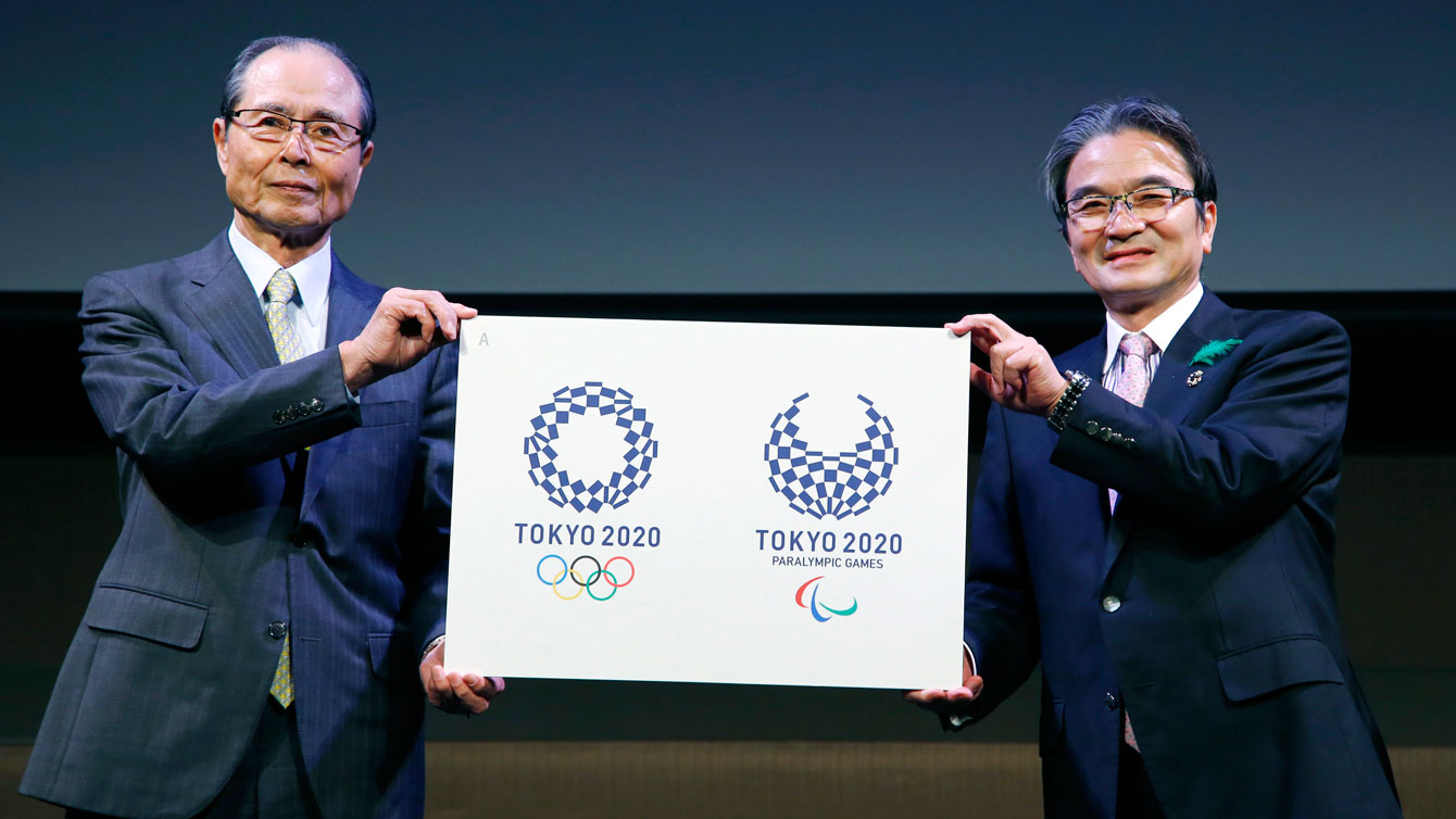 Tokyo 2020 logos for Olympic (left) and Paralympic Games revealed.