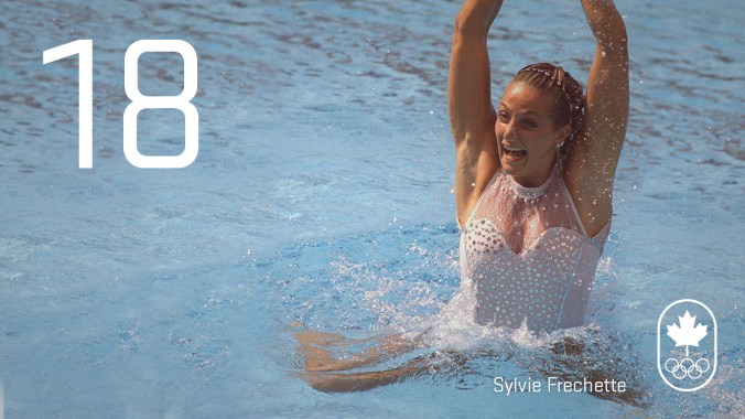 Day 18 - Sylvie Frechette: Barcelona 1992, synchronized swimming (gold)