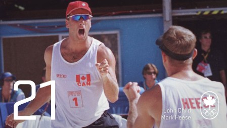 Day 21 - John Child & Mark Heese: #Atlanta 1996, beach volleyball (bronze)... 21 days to #Rio2016 TeamCanada // volleyball de plage (bronze)
