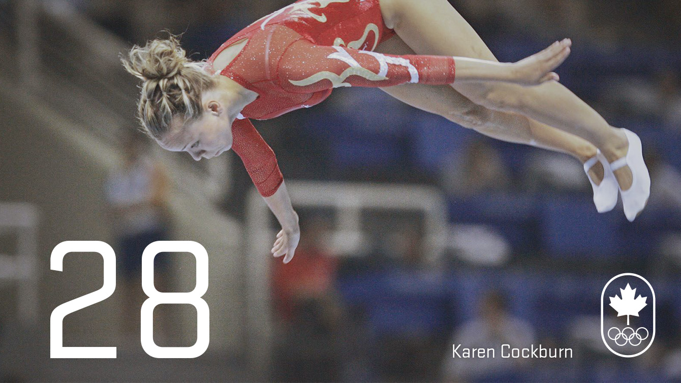 Day 28 - Karen Cockburn: Athens 2004, trampoline (silver)