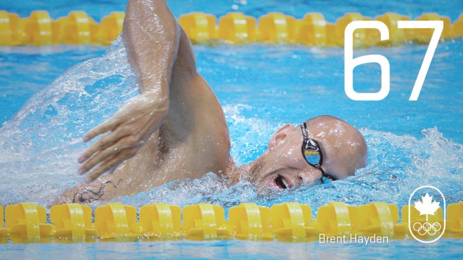 Day 67 - Brent Hayden: London 2012, swimming (bronze)