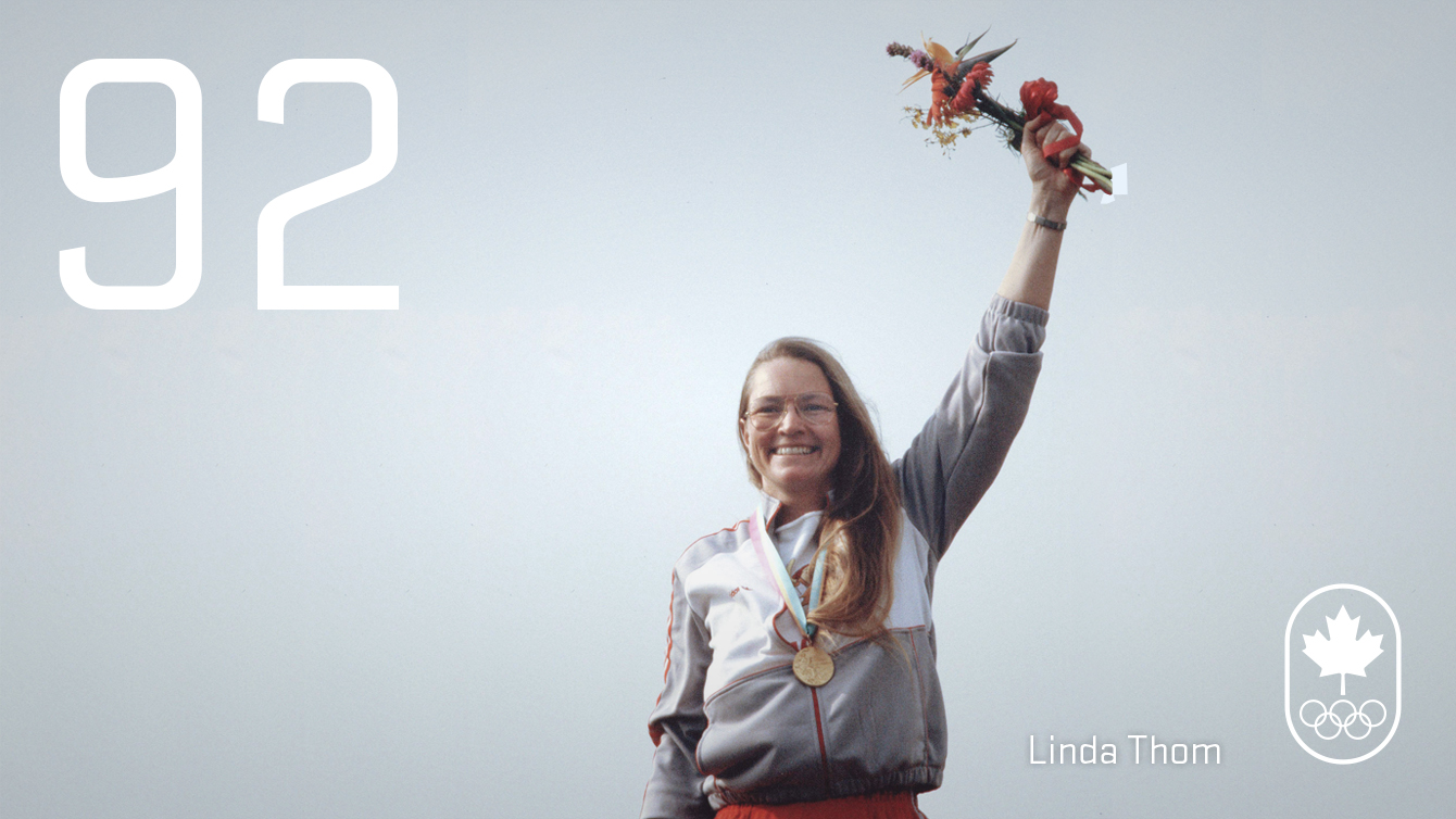 Day 92 - Linda Thom: Los Angeles 1984, shooting (gold)