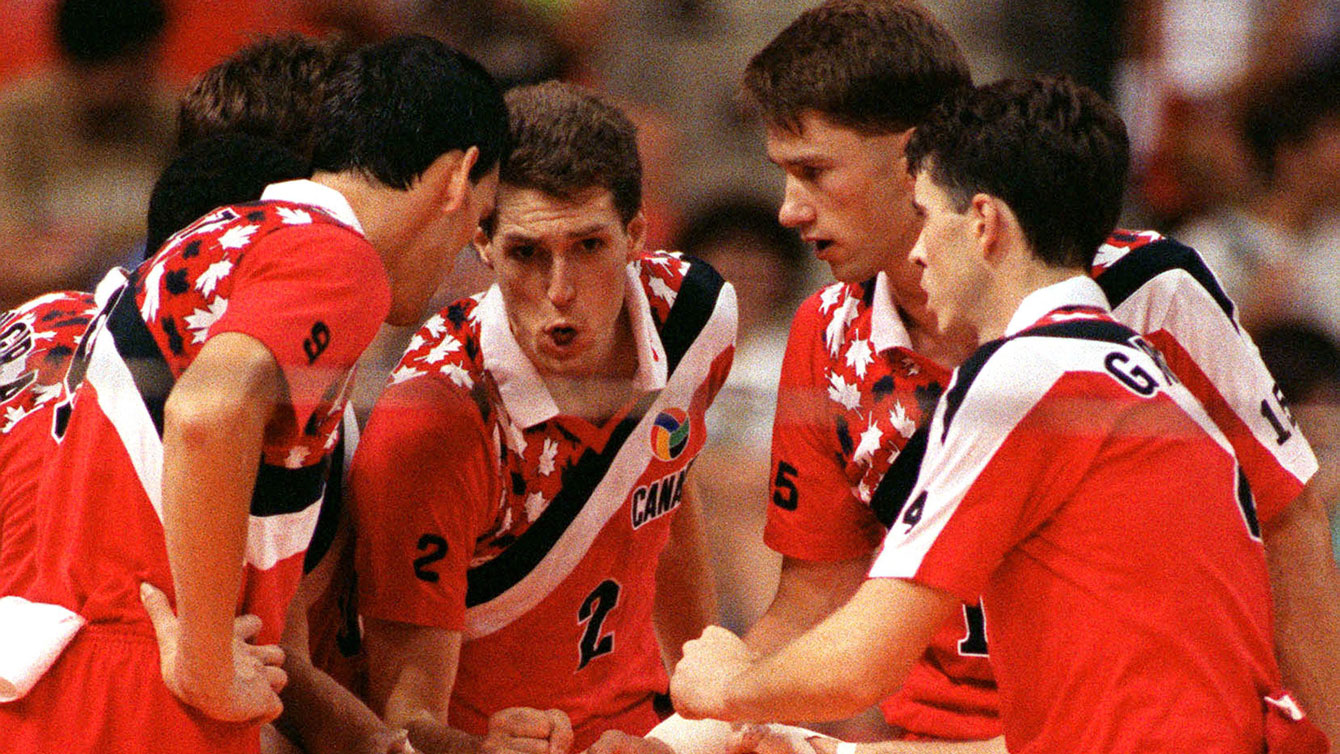 Canada's men's volleyball team competing at Barcelona 1992