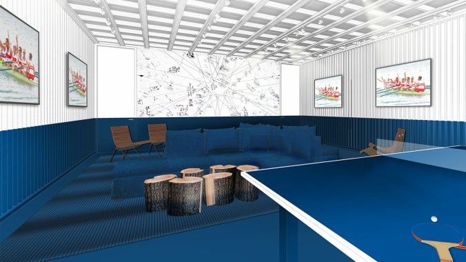 Rio 2016: Canada Olympic House rendering of the Athletes' Lounge.