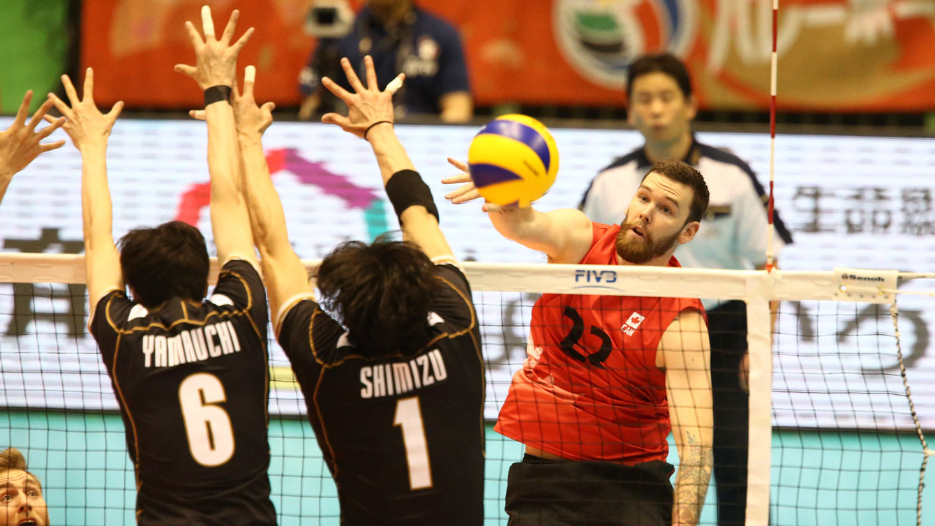 Steven Marshalls spike, Canada vs China, Olympic qualification tournament