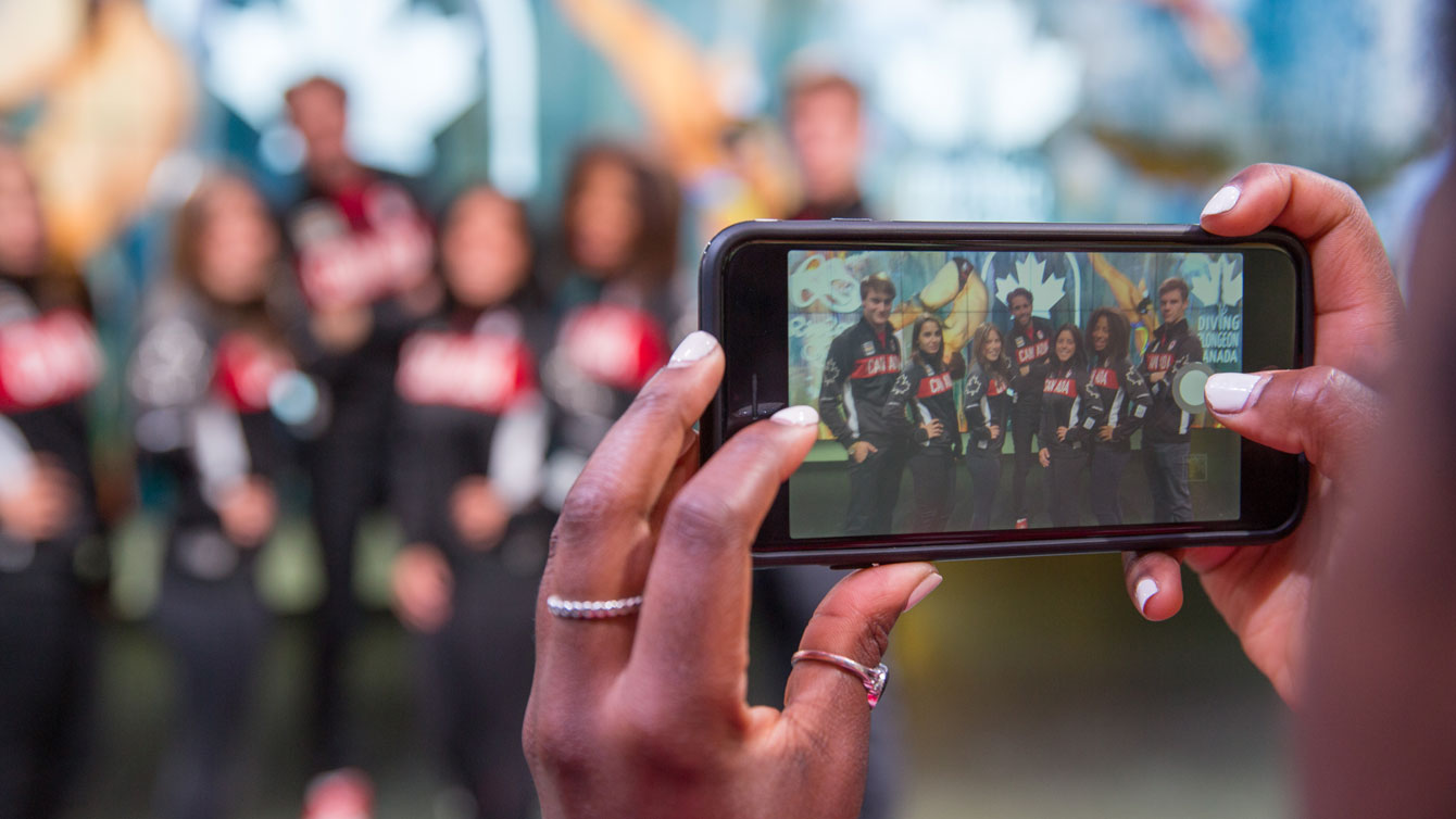 The Rio 2016 diving team through a lens on June 13, 2016 in Montreal.