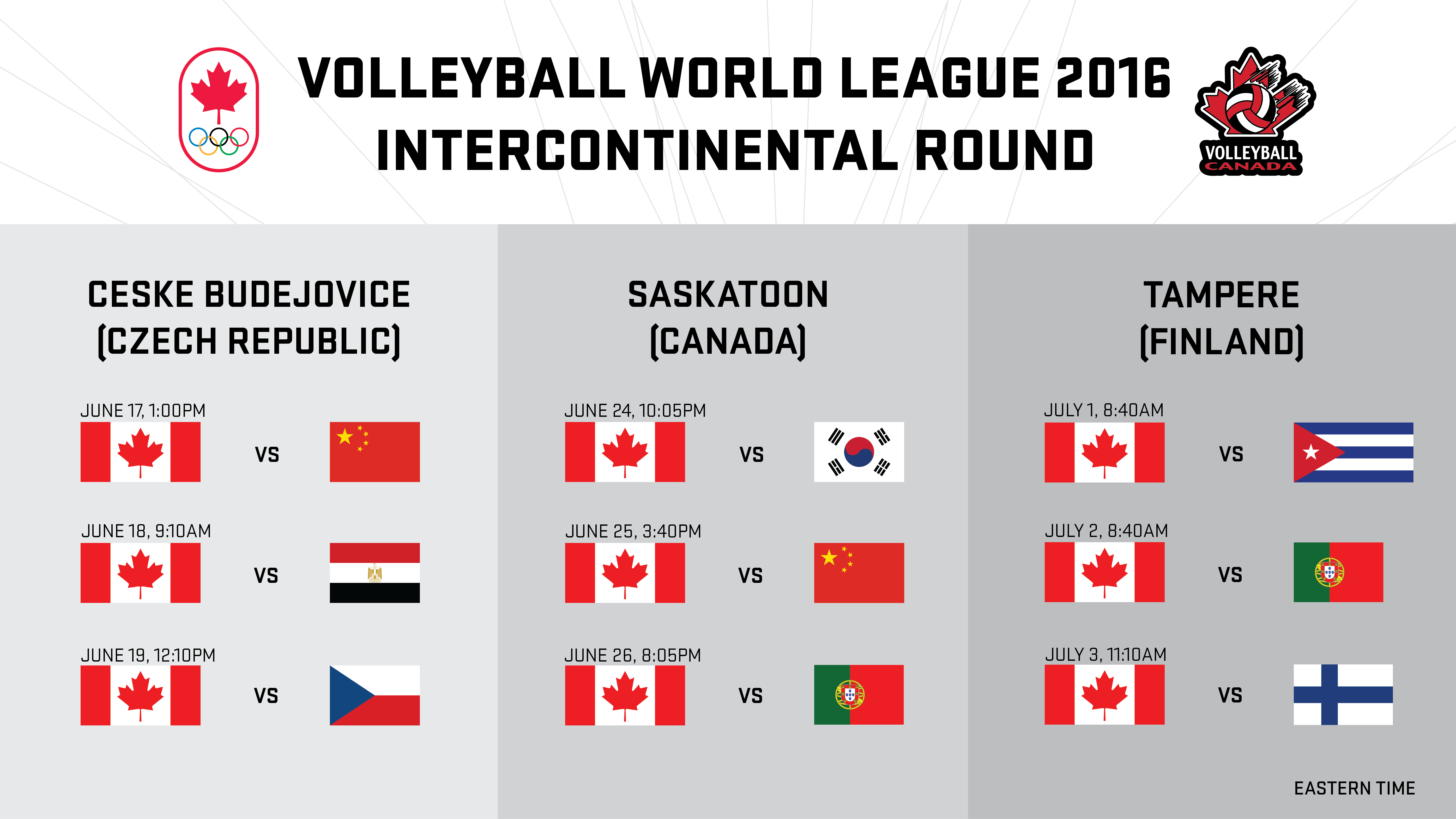 Canada set to start Volleyball World League Team Canada Official