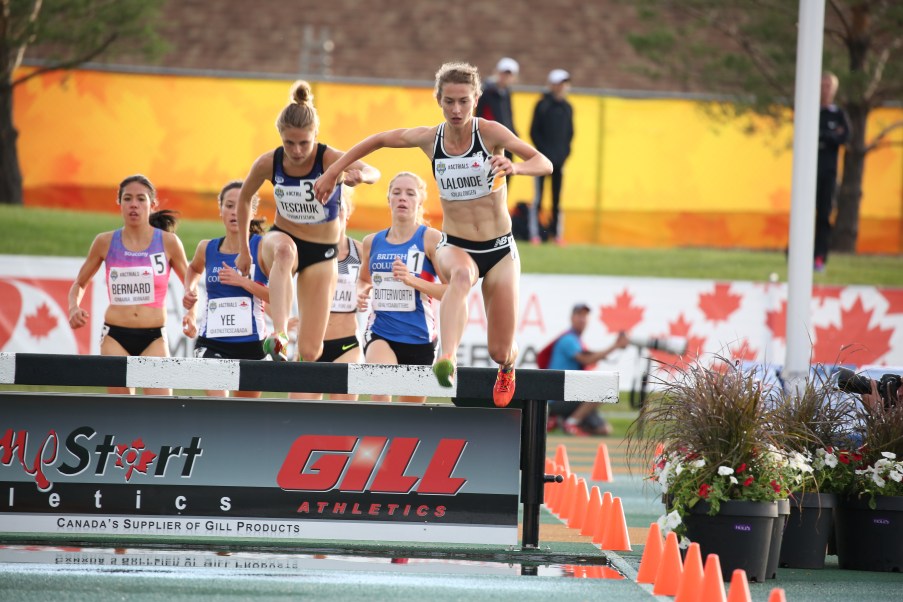 Genevieve Lalonde headed to Rio for the 3000m steeplechase after qualifying at at the Canadian Track and Field Championships and Selection Trials for the 2016 Summer Olympic and Paralympic Games, in Edmonton, Alta. (Steve Boudraeu/COC).