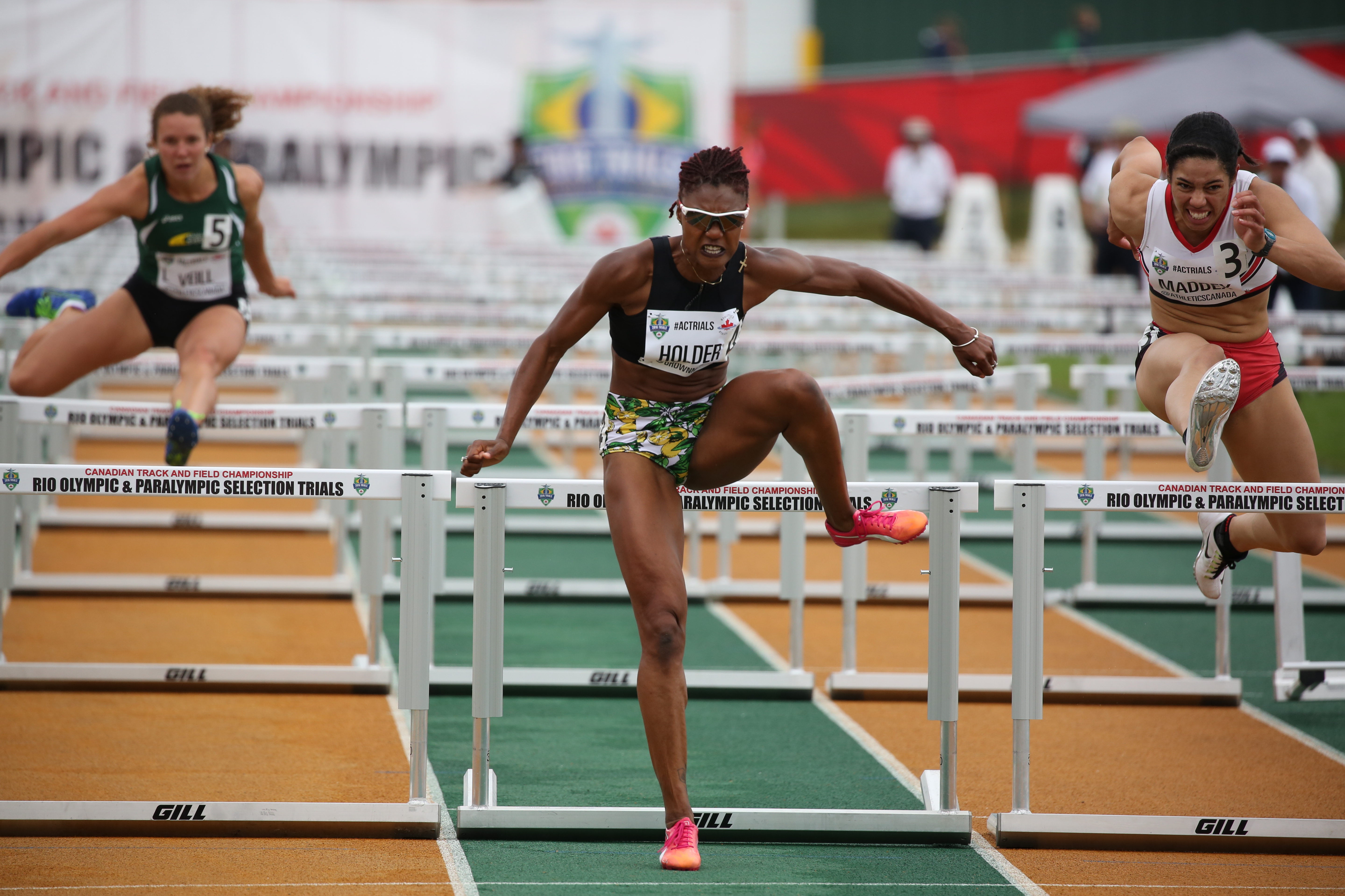 Nikkita Holder will be headed to Rio for 100m hurdles after qualifying at at the Canadian Track and Field Championships and Selection Trials for the 2016 Summer Olympic and Paralympic Games, in Edmonton, Alta. (Steve Boudraeu/COC)