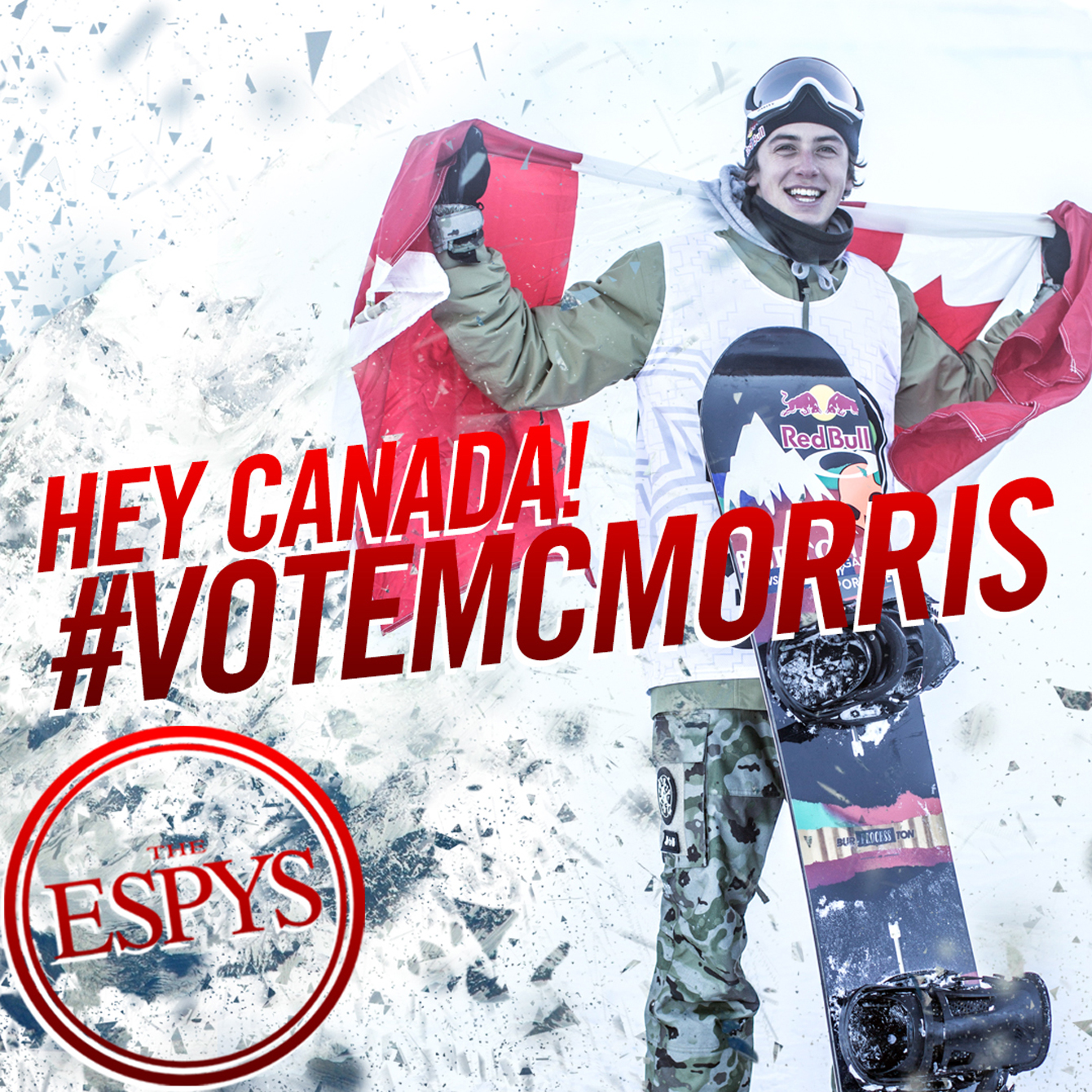 Snowboarder Mark McMorris has been nominated for the Best Male Action Sports Athlete at the 2016 ESPY Awards.