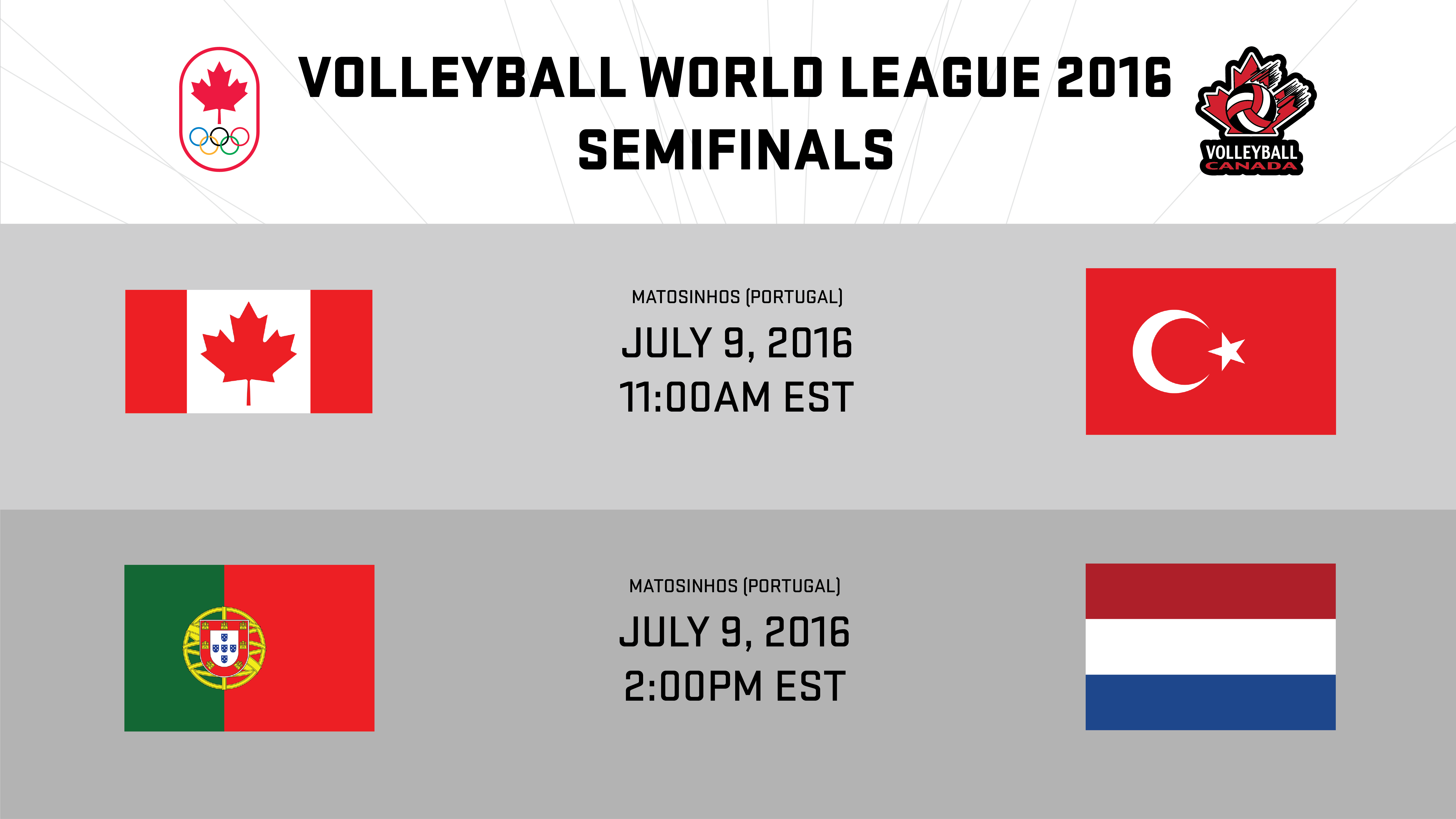 2016 FIVB Volleyball World League, semifinals matches