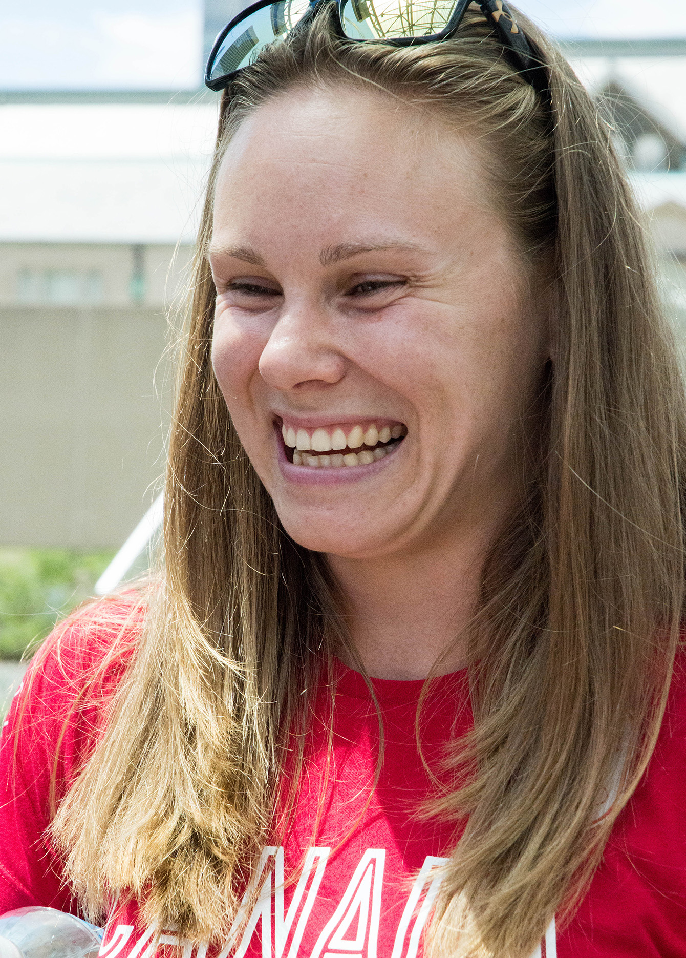 Karen Paquin after the rugby team announcement on July 26, 2016. (Tavia Bakowski/COC)