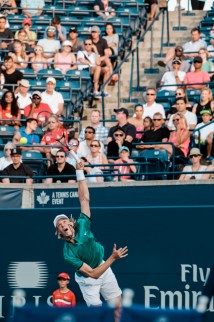 Denis Shap defeated Nick Kyr in first round action of the Rogers Cup on July 25, 2016 in Toronto. (Thomas Skrlj / COC)