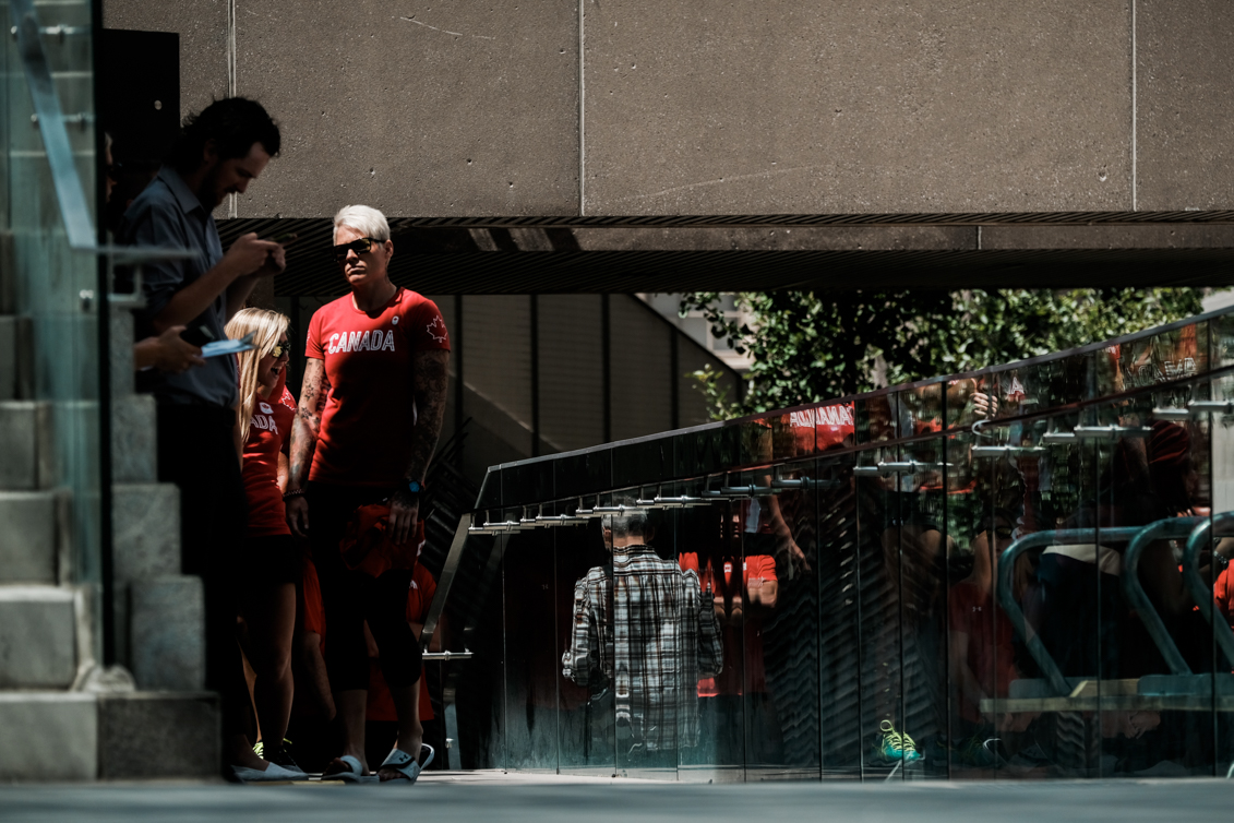 Canada's Rio 2016 Women's Rugby Sevens send-off at Toronto Nathan Phillips Square on July 26, 2016