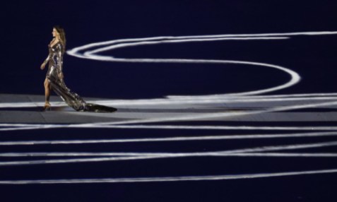 Rio Olympics Opening Ceremony Brazilian model Gisele Bundchen walks onstage during the opening ceremony for the 2016 Summer Olympics in Rio de Janeiro, Brazil, Friday, Aug. 5, 2016. (AP Photo/Robert F. Bukaty)