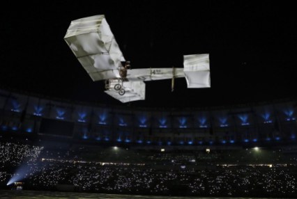 Rio Olympics Opening Ceremony Artists perform during the opening ceremony for the 2016 Summer Olympics in Rio de Janeiro, Brazil, Friday, Aug. 5, 2016. (AP Photo/Matt Dunham)