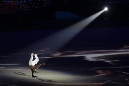 Rio Olympics Opening Ceremony An artist performs during the opening ceremony for the 2016 Summer Olympics in Rio de Janeiro, Brazil, Friday, Aug. 5, 2016. (AP Photo/Patrick Semansky)