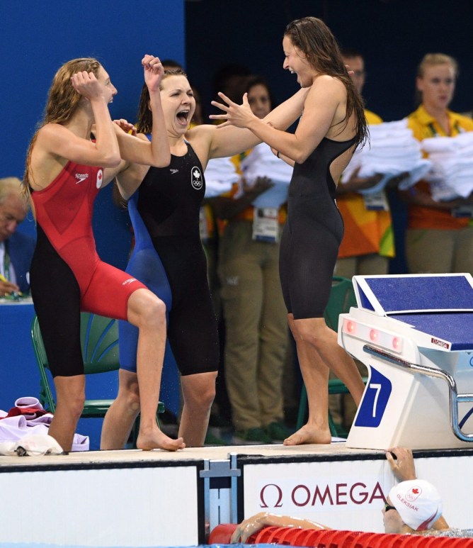 Rio 2016: 200m freestyle relay - Taylor Ruck, Brittany MacLean, Katerine Savard and Penny Oleksiak Rio 2016: 200m freestyle relay - Taylor Ruck, Brittany MacLean, Katerine Savard and Penny Oleksiak