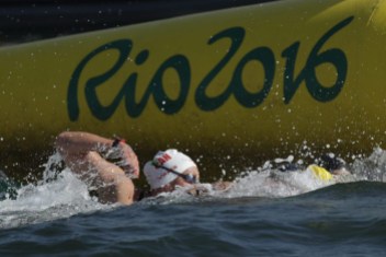 Rio 2016: Stephanie Horner Team Canada's Stephanie Horner during the women's 10km open water swim at Copacabana Beach, Rio de Janeiro, Brazil, Monday August 15, 2016. AP Photo/Gregory Bull