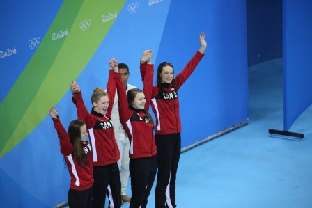 Rio 2016: 200m freestyle relay - Taylor Ruck, Brittany MacLean, Katerine Savard and Penny Oleksiak