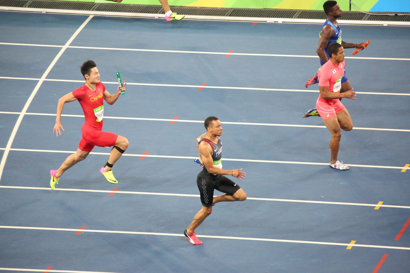 Men's 4x100 Relay, Rio 2016. August 19, 2016. 