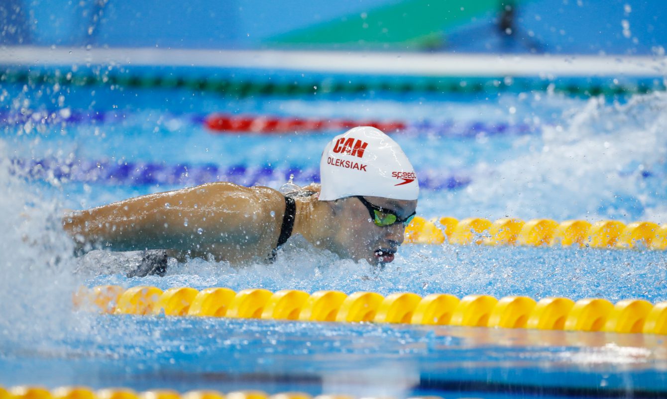 Penny Oleksiak, Rio 2016. August 6, 2016. COC Photo/Mark Blinch