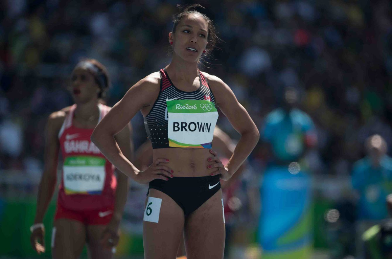 Canada's Alicia Brown competes in the 400m race at the Olympic games in Rio de Janeiro, Brazil, Saturday, August 13, 2016. COC Photo by Jason Ransom