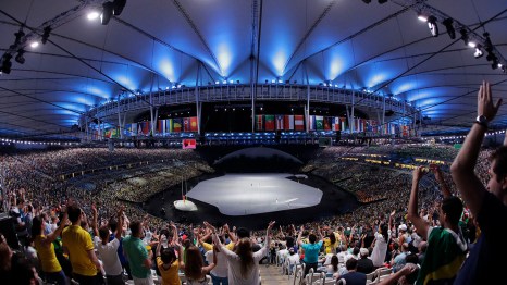Maracaña Stadium during the Rio 2016 Opening Ceremonies.