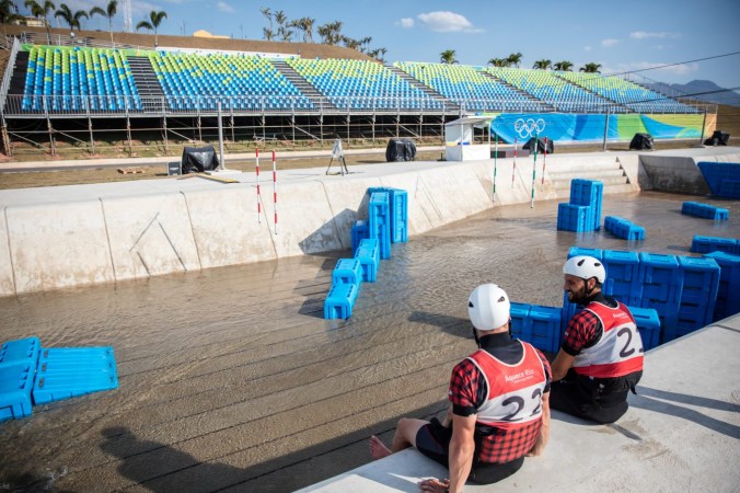 Cam Smedley and Michael Tayler at the Whitewater Stadium