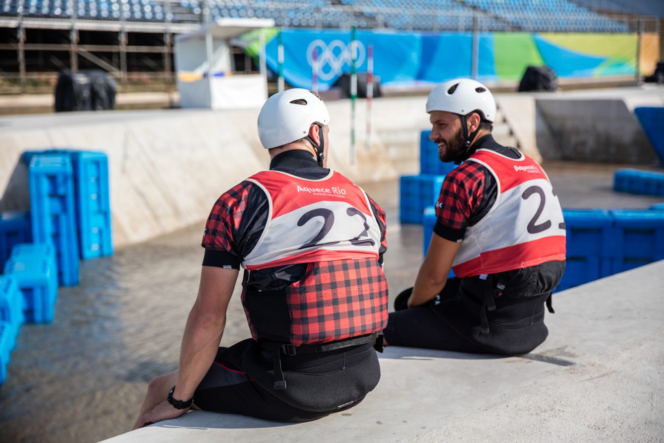 Cam Smedley and Michael Tayler at the Whitewater Stadium, Deodoro Park, Rio D