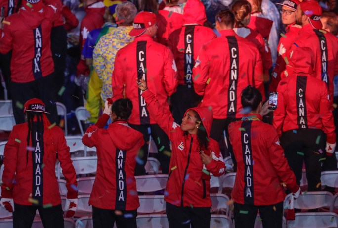 Team Canada at the Rio 2016 closing ceremony (COC/Jason Ransom)