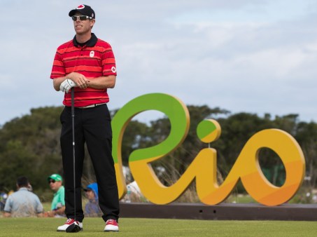 Canada's David Hearn looks on from the 16th tee during the first round of men's golf at the Olympic games in Rio de Janeiro, Brazil, Thursday August 11, 2016. COC Photo/Mark Blinch