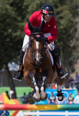 Rio 2016: Eric Lamaze Canada's Eric Lamaze aboard his horse Fine Lady 5 competes during Equestrian Individual Jumping Final Round A at the Olympic games in Rio de Janeiro, Brazil, Friday August 19, 2016. COC Photo/Mark Blinch