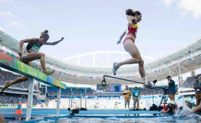 Canada's Erin Teschuk competes in the 3000m Steeplechase at the Olympic games in Rio de Janeiro, Brazil, Saturday, August 13, 2016. COC Photo by Jason Ransom