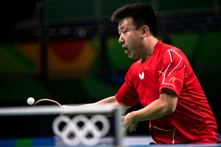 Team Canada's` Eugene Wang, table tennis, practices in Rio Centro Park ahead of the Olympic games in Rio de Janeiro, Brazil, Wednesday August 3, 2016. COC Photo/David Jackson