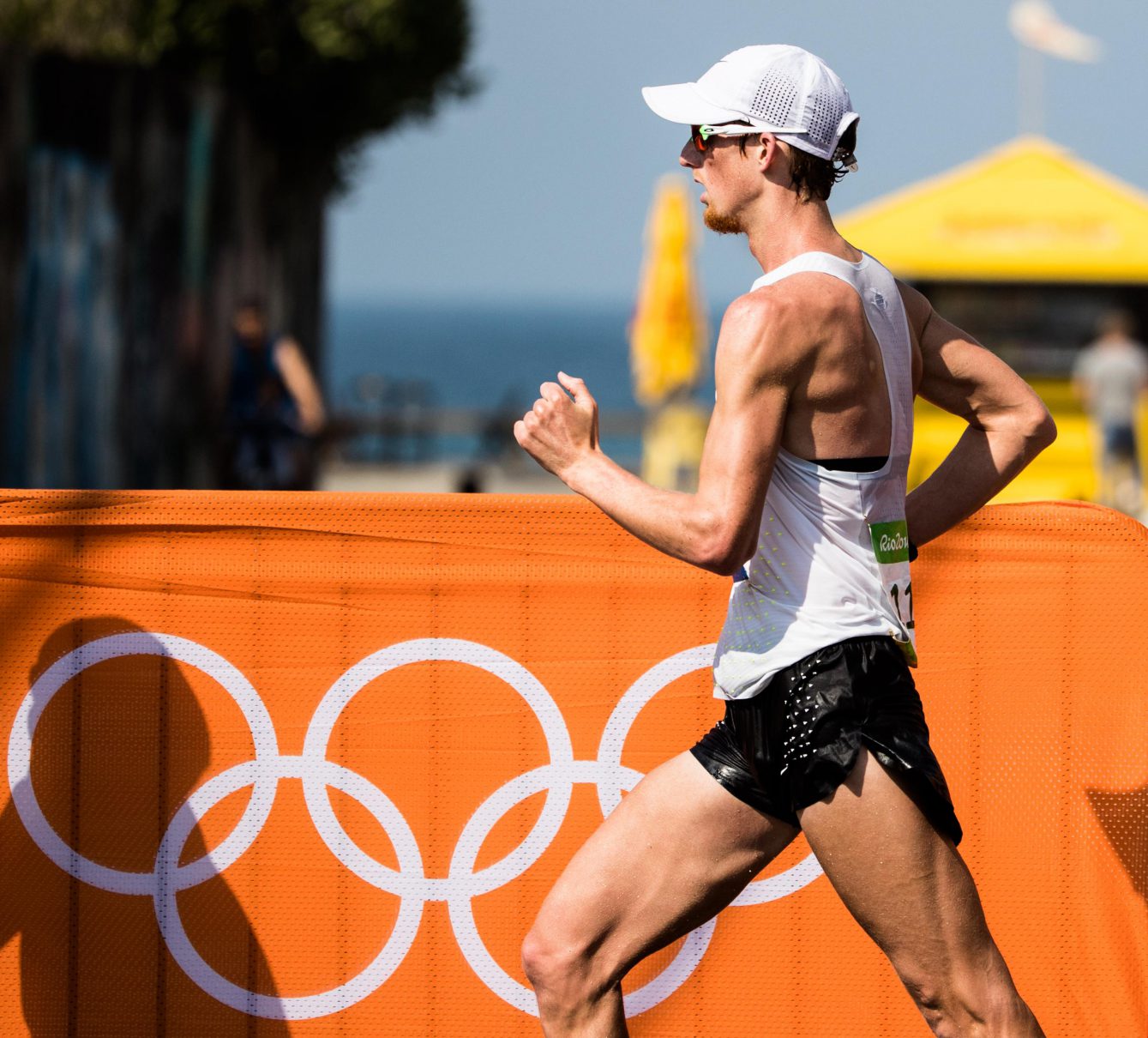 Team Canada’s Mathieu Bilodeau and Evan Dunfee compete in the men's 50km race walk at Pontal Beach, Rio de Janeiro, Brazil, Thursday August 18, 2016. COC Photo/David Jackson