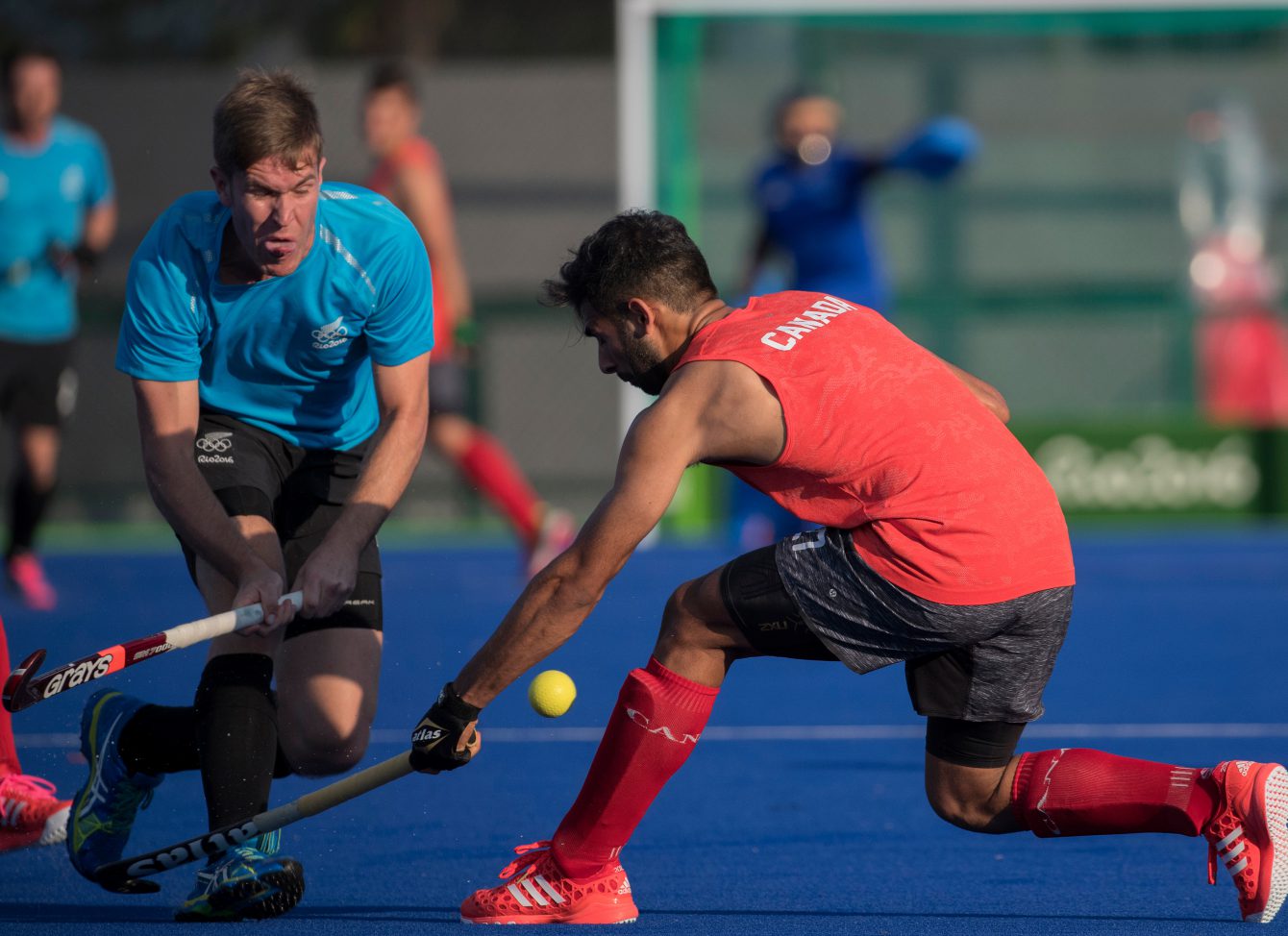 Men's field hockey team hits the turf during Rio training session Team Canada Official