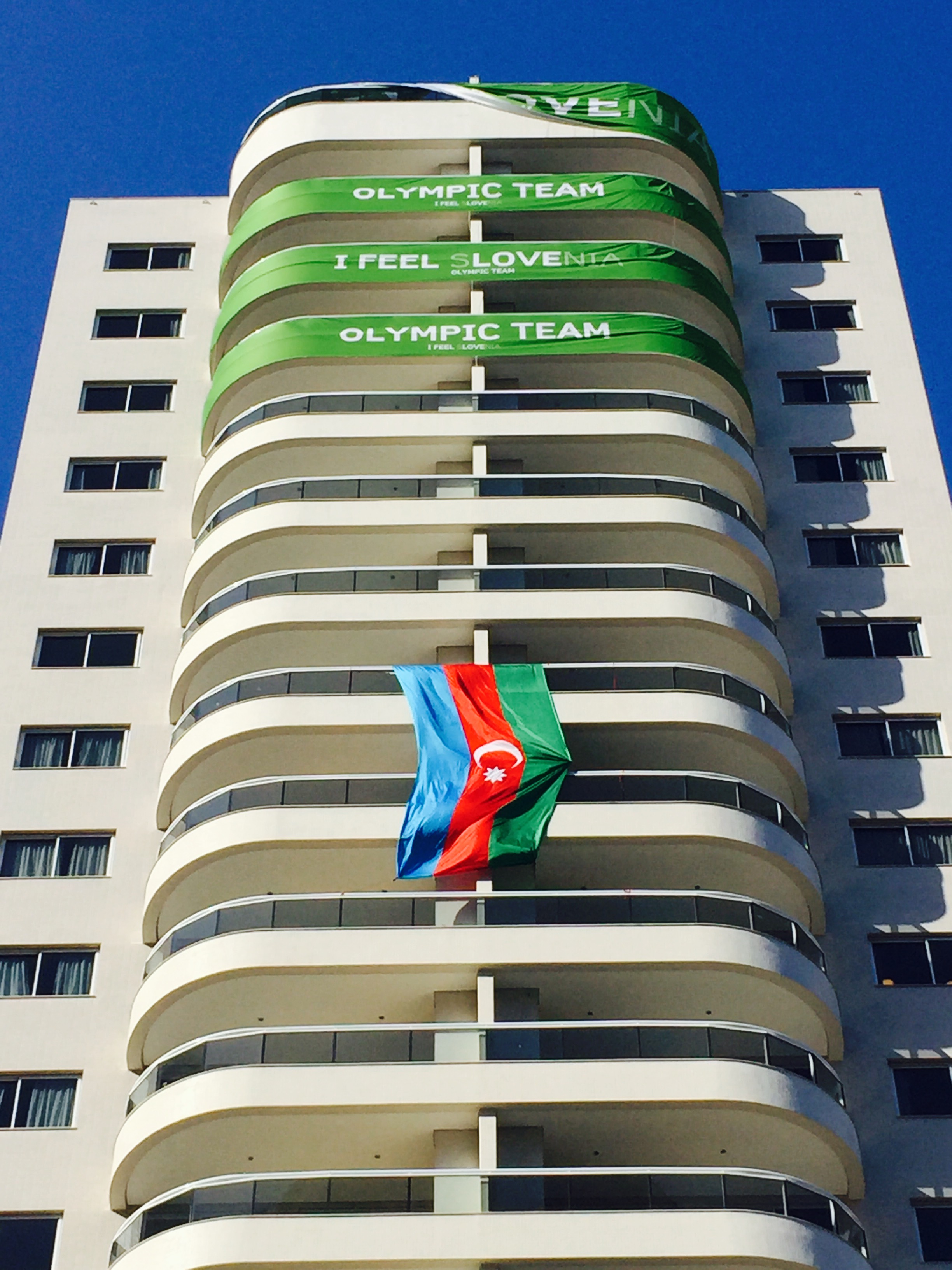 I feel love, is Slovenia's Olympic team slogan in the Village at Rio 2016.