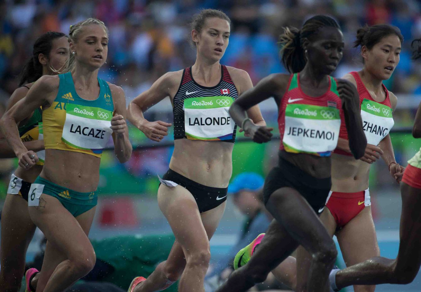 Canada's Geneviève Lalonde competes in the 3000m Steeplechase at the Olympic games in Rio de Janeiro, Brazil, Saturday, August 13, 2016. COC Photo by Jason Ransom
