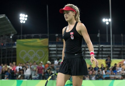 Canada's Eugenie Bouchard takes on Sloane Stephens of the U.S. at the Olympic games in Rio de Janeiro, Brazil, Saturday, August 6, 2016. COC Photo by Jason Ransom