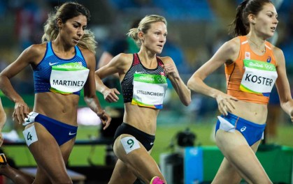 Hilary Stellingwerff competes in Round 1 of the Women's 1500m at the Olympic Games in Rio de Janeiro, Brazil, Friday, August 12, 2016. COC Photo by Stephen Hosier