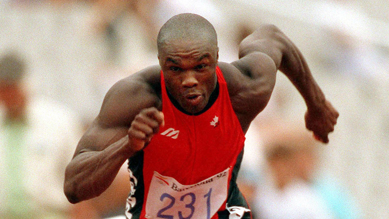 Atlee Mahorn at Barcelona 1992 in the 200m.