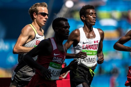 Team Canada’s Mohammed Ahmed competes in the first round of men’s 5000m race at Olympic Stadium, Rio de Janeiro, Brazil, Wednesday August 17, 2016.