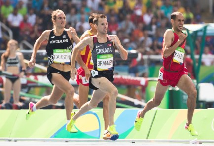 Canada's Nathan Brannen competes in the mens 1500m heat at the Olympic games in Rio de Janeiro, Brazil, Tuesday August 16, 2016. COC Photo/Mark Blinch